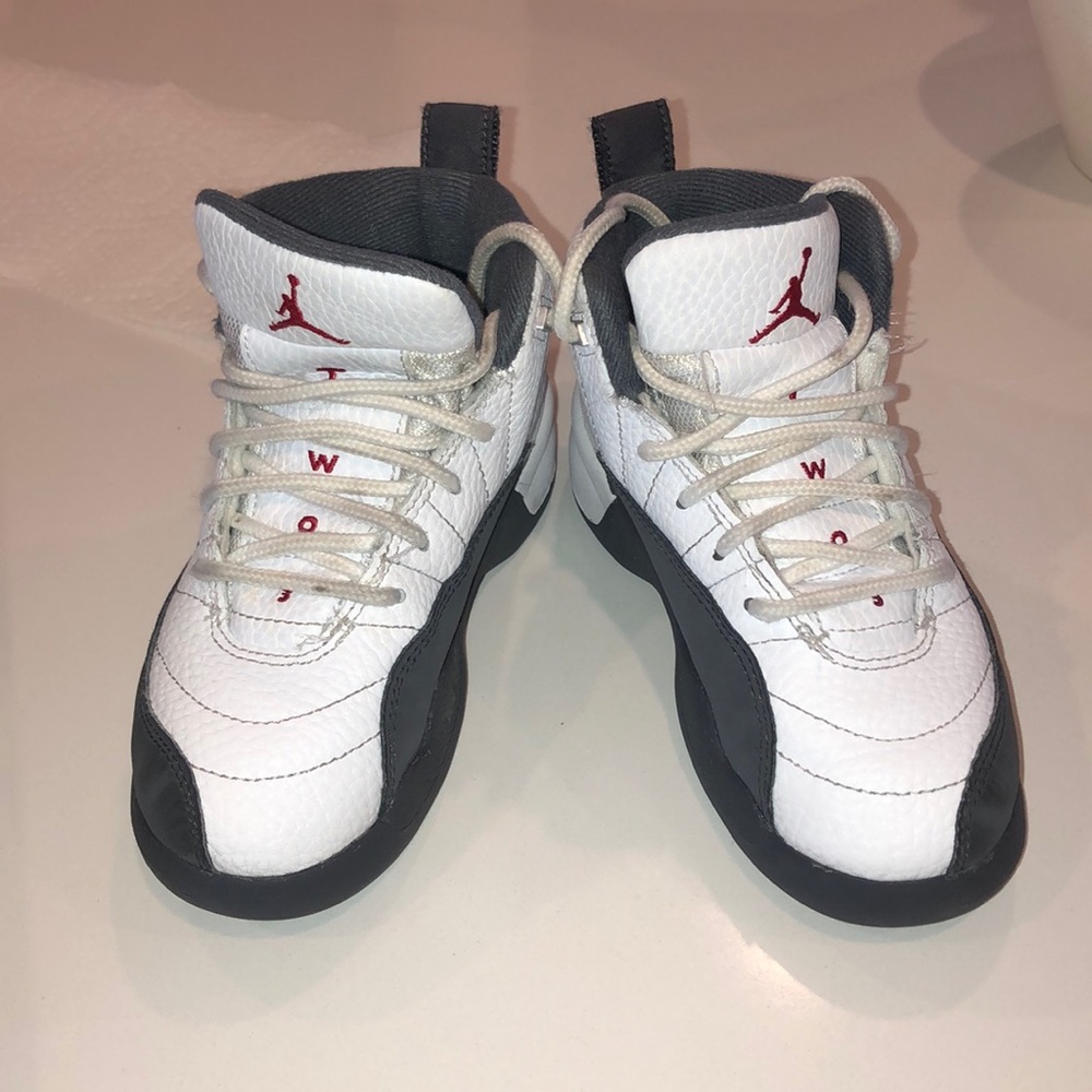 Jordan 12 Retro White-gym red dark grey